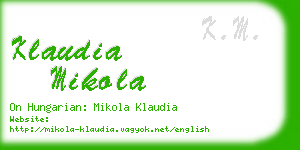 klaudia mikola business card